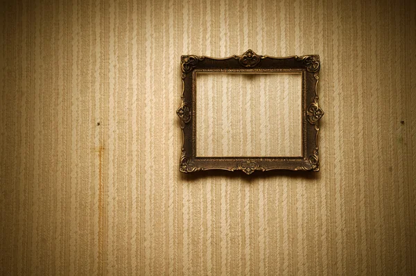 Old frame on retro wall — Stock Photo, Image