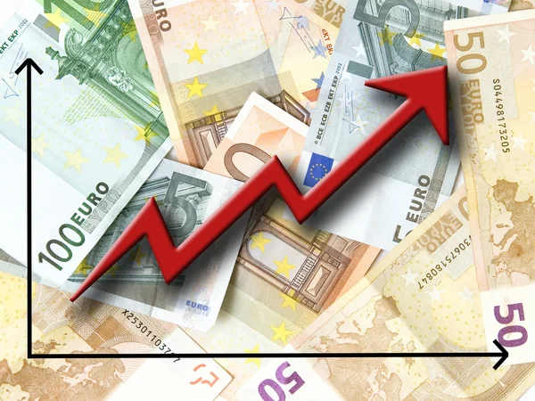 Crescimento do euro — Fotografia de Stock