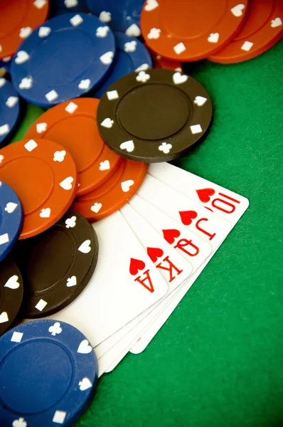 Hjärtat poker — Stockfoto
