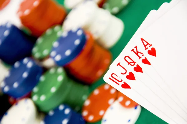 Сердечный покер — стоковое фото