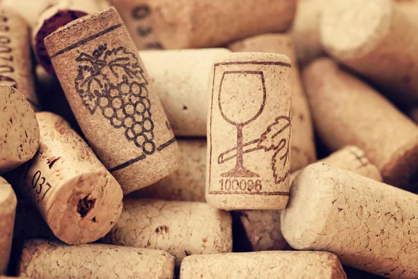ワインのコルク栓の背景 — ストック写真