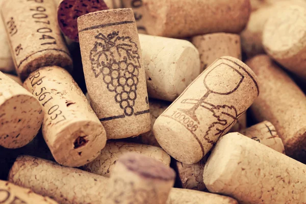 Rolhas de vinho fundos — Fotografia de Stock