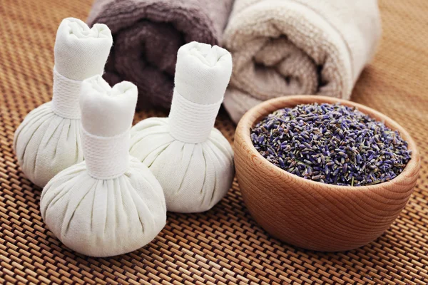 Lavender massage stamps — Stock Photo, Image