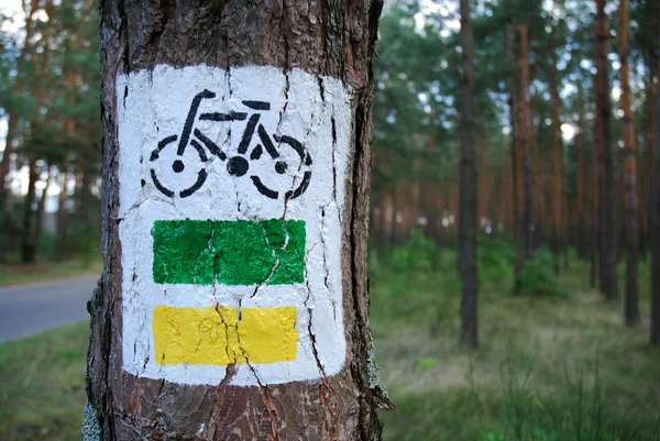自行车标志 — 图库照片
