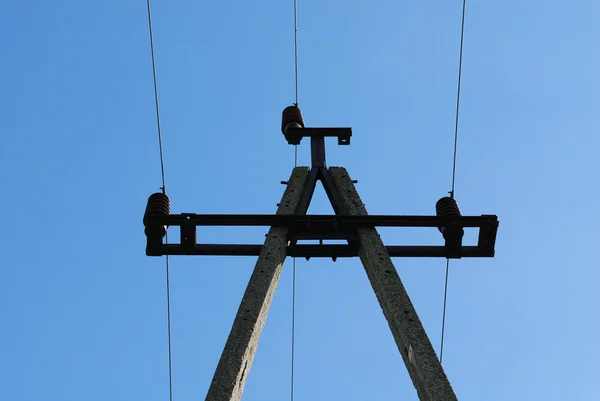 Yüksek voltaj güç hattı — Stok fotoğraf