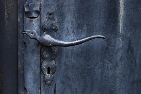 Закрытие Изображение Древних Черных Дверей — стоковое фото