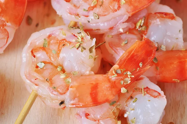 Shish Kebab from Shrimps — Stock Photo, Image