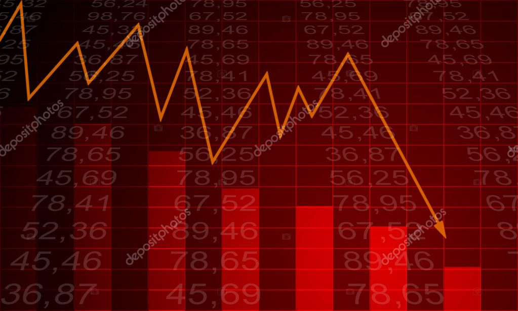 stock chart going down