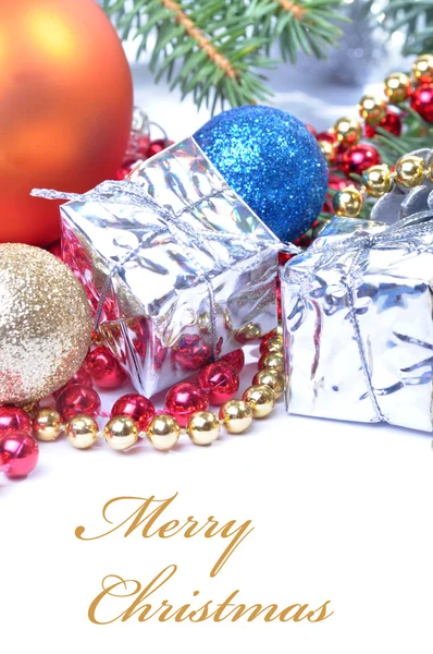 Vánoční dekorace s prostorem pro váš text — Stock fotografie
