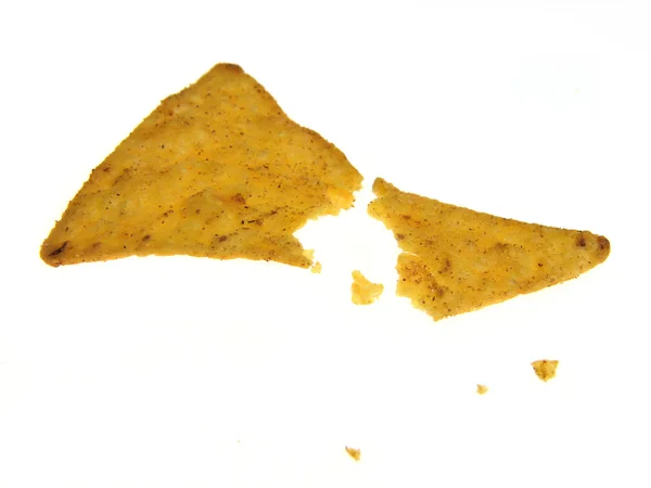 Meksykańskie nachos na białym tle na białym tle — Zdjęcie stockowe