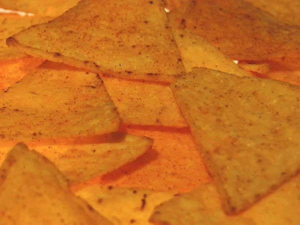 Mexické nachos izolovaných na bílém pozadí — Stock fotografie