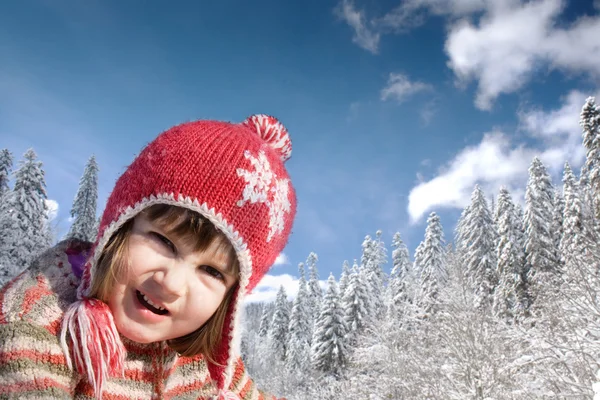 Дитину на снігу — стокове фото