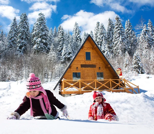 冬季小木屋 — 图库照片