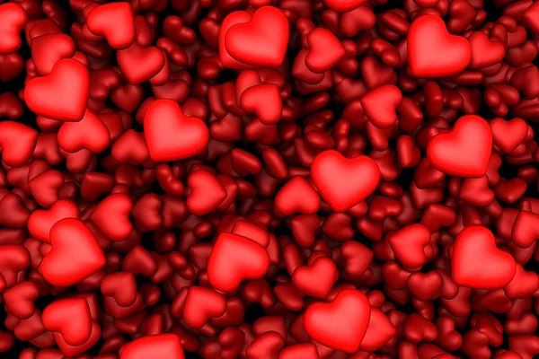 Many red hearts background — Stock Photo, Image