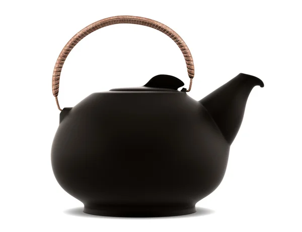 Ceramic japanese teapot isolated on white background — Stock Photo, Image