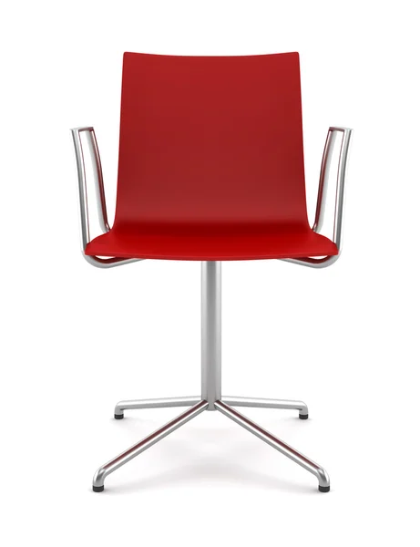 Chaise de bureau rouge isolé sur fond blanc — Photo