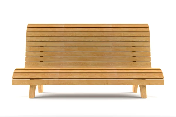 クリッピング パスと白い背景で隔離された木製のベンチ — ストック写真