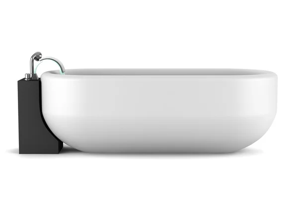孤立与剪切路径在白色背景上的现代浴缸 — 图库照片