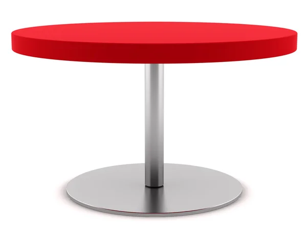 배경에 빨간색 라운드 테이블 — 스톡 사진