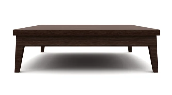Modern barna fából készült asztal elszigetelt fehér background — Stock Fotó