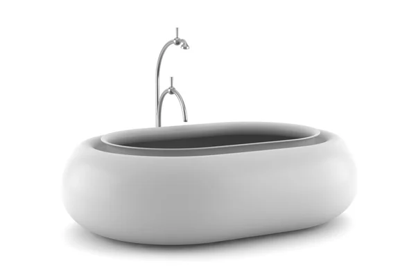 Modern bathtub isolated on white background with clipping path — Stock Photo, Image