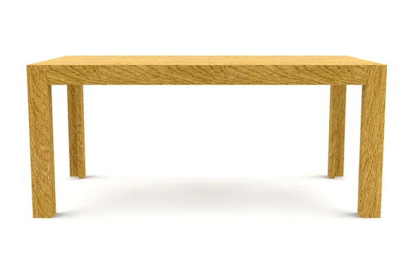 Tabel kayu coklat modern terisolasi pada latar belakang putih — Stok Foto