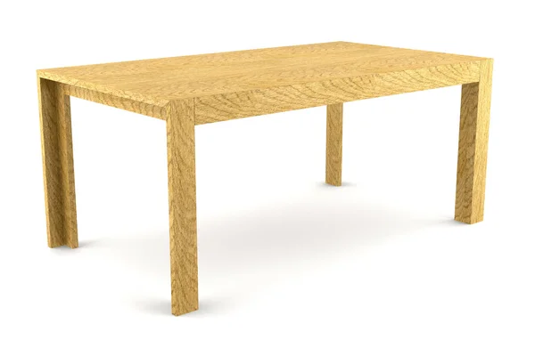 Modern barna fából készült asztal elszigetelt fehér background — Stock Fotó