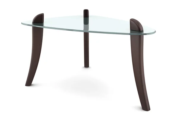 Tavolo moderno in vetro isolato su sfondo bianco — Foto Stock