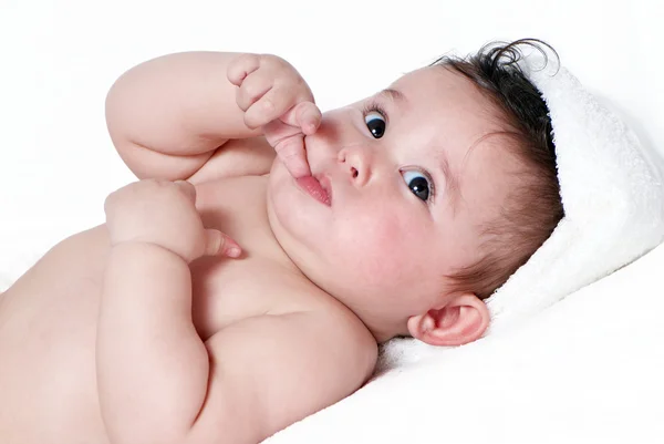 Bebek üzerinde hafif bir arka plan — Stok fotoğraf