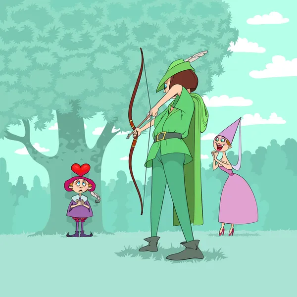 Walentynki Robin Hooda — Wektor stockowy