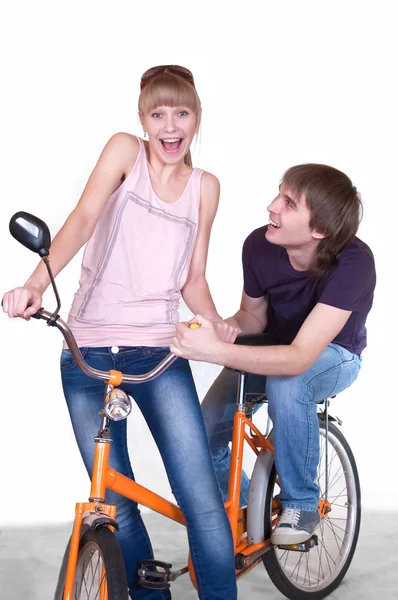 Young guy and girl — Stock Photo, Image