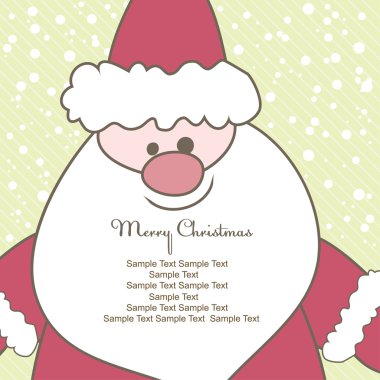 Christmas card with Santa. Vector illustration clipart