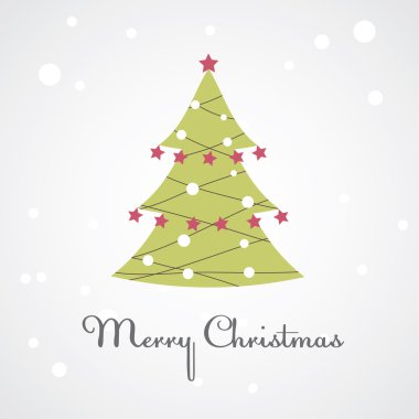 Christmas tree . Vector illustration clipart