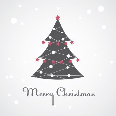 Christmas tree . Vector illustration clipart