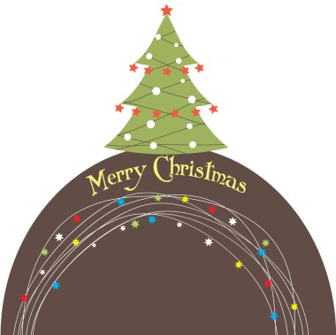 Christmas tree . Vector illustration clipart