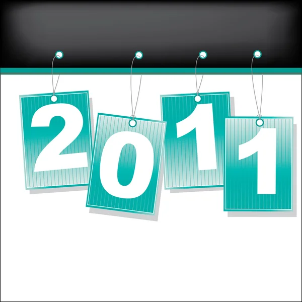 Labels for 2011 year. Vector illustration — Stock Vector