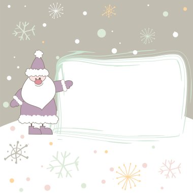 Christmas card with Santa. Vector illustration clipart