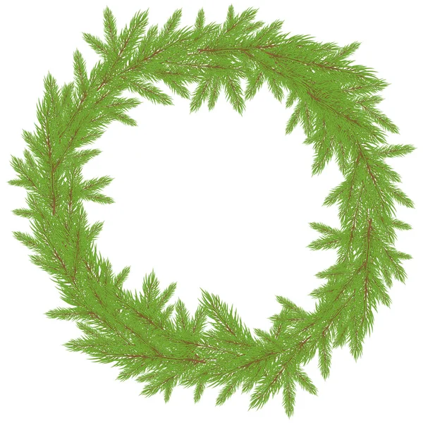 Christmas Wreath. Vector illustration — Stock Vector