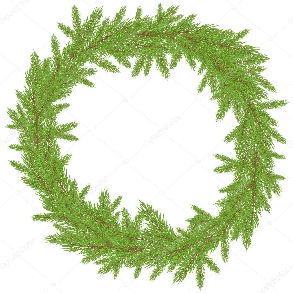Christmas Wreath. Vector illustration