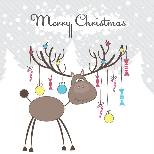 Des rennes de Noël avec des cadeaux. Illustration vectorielle — Image vectorielle
