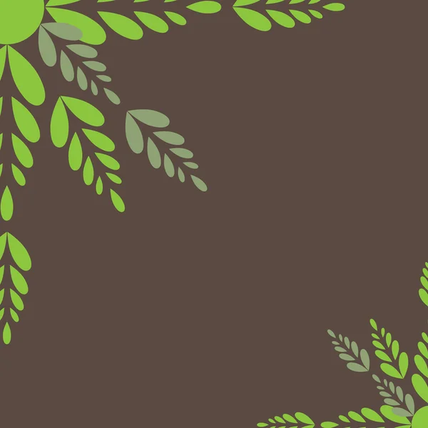 Gröna blad. Vektorillustration — Stock vektor