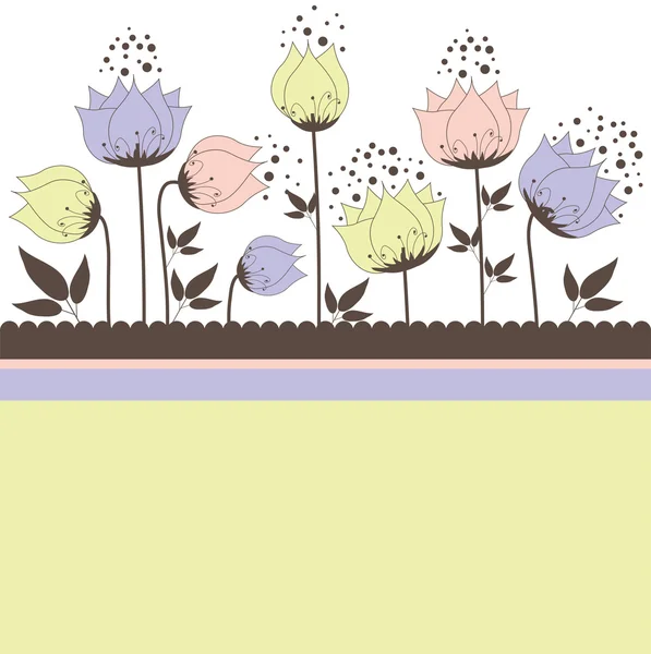 Fond Avec Des Fleurs Pour Vous Illustration Vectorielle — Image vectorielle