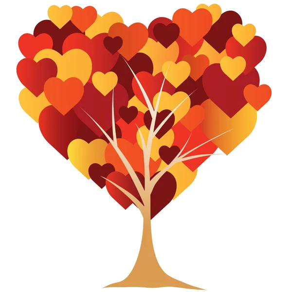 Tło Valentine Drzewa Różowego Serca Dla Ciebie Ilustracja Wektorowa — Wektor stockowy