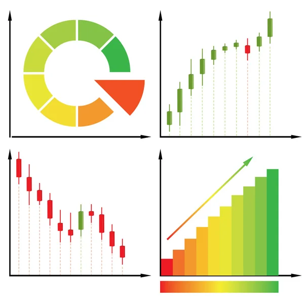 Háttér Gyertyák Diagram Számára Vektor Illusztráció — Stock Vector