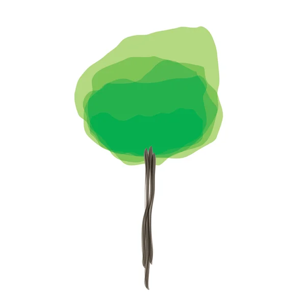 Fundo abstrato com árvore verde. Ilustração vetorial — Vetor de Stock