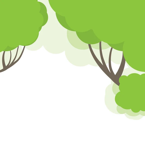 Streszczenie Tło Zielony Drzewo Ilustracja Wektorowa — Wektor stockowy