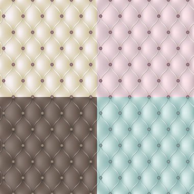 Set genuine leather texture in 4 colours. Vector clipart