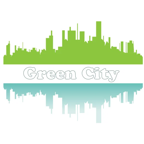 Grønn by-skisse til deg. Vektorillustrasjon – stockvektor