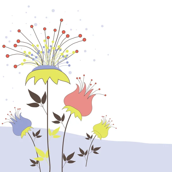 Hintergrund mit Blumen für Sie. Vektorillustration — Stockvektor