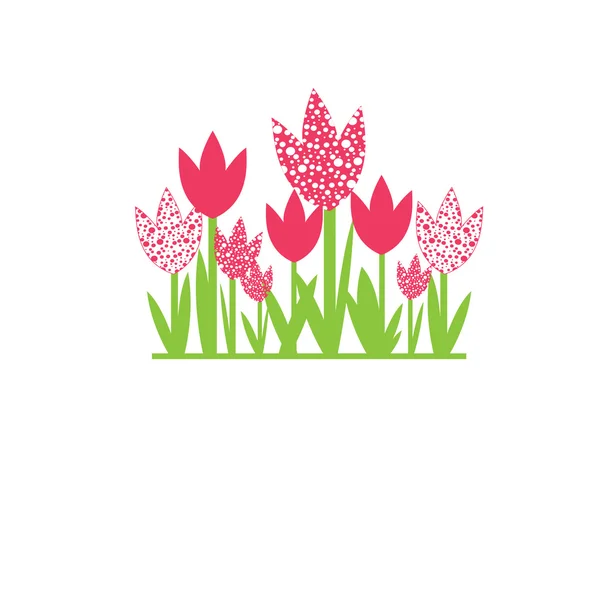Achtergrond met bloemen voor u. Vectorillustratie — Stockvector